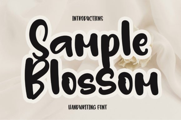 Sample Blossom: A Handwritten Font for Makers