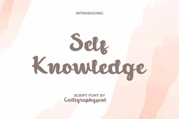 Self Knowledge Font: A Handwritten Typeface for Branding